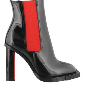 ALEXANDER MCQUEEN booties red/black